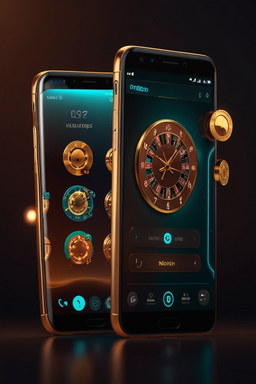 Smartphone met Riverspin casino-app